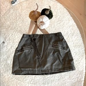 Leather Free People Mini Skirt size 2